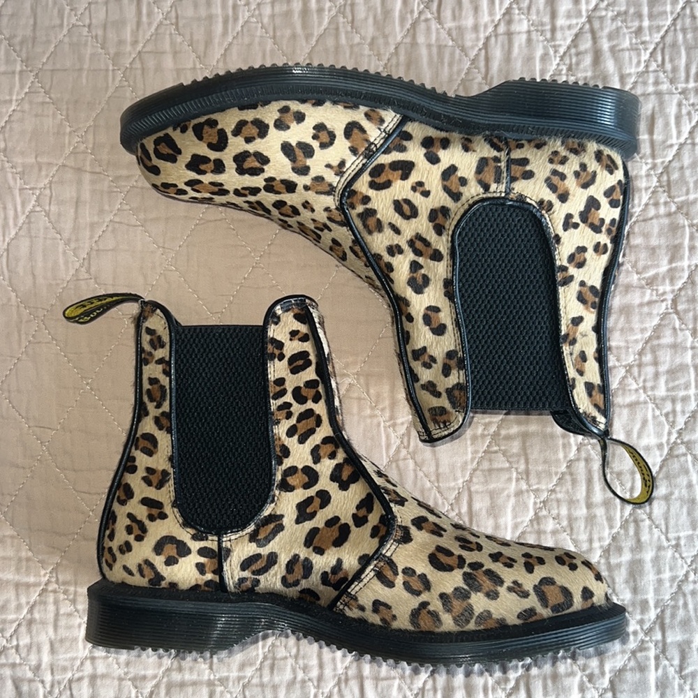 Dr. Martens Flora Leopard Chelsea Boots EU36 US5 - Picture 7 of 12
